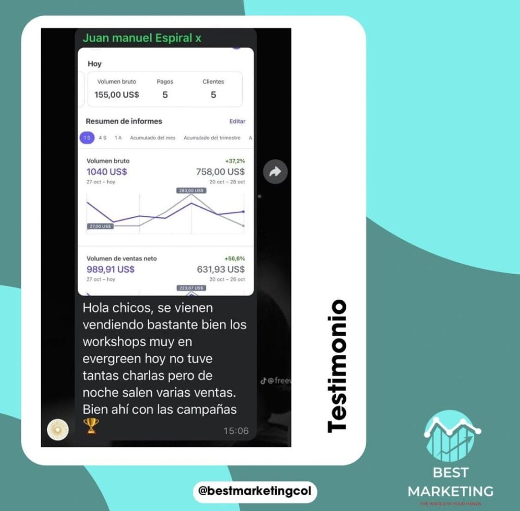 TESTIMONIO ESPIRAL X BEST MARKETING